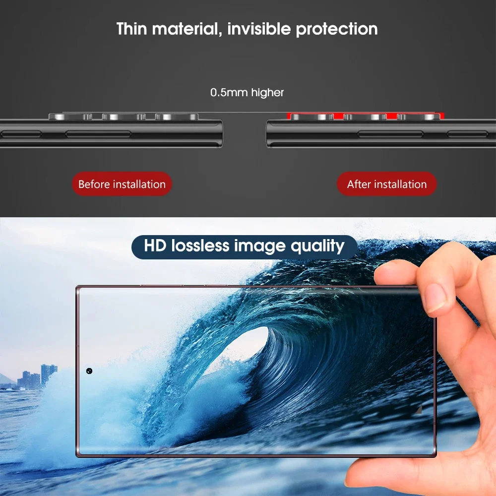 Premium Metal Camera Lens Protector Glass - Full Coverage and Protection