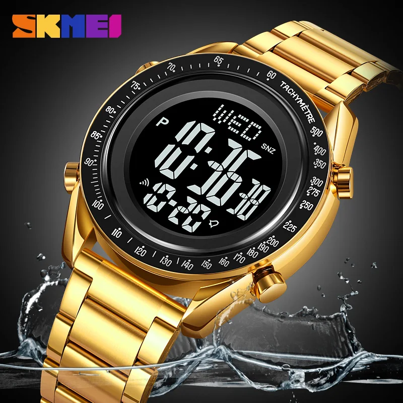 SKMEI Luxury Military LED Electronic Man Watch Fashion 2Time Week Chrono Wristwatch For Men Waterproof Digital Male Clock Reloj