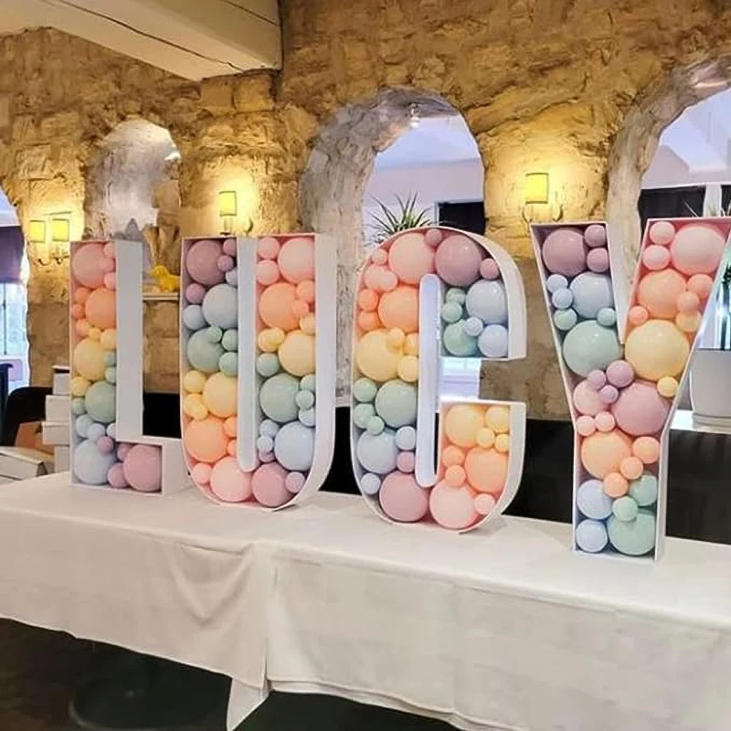 73cm Letters Mosaic Balloon Frame 5 colors Balloons Foam