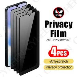 4 - Pack Privacy Tempered Glass Screen Protectors - Black Privacy Glass (Samsung A25)