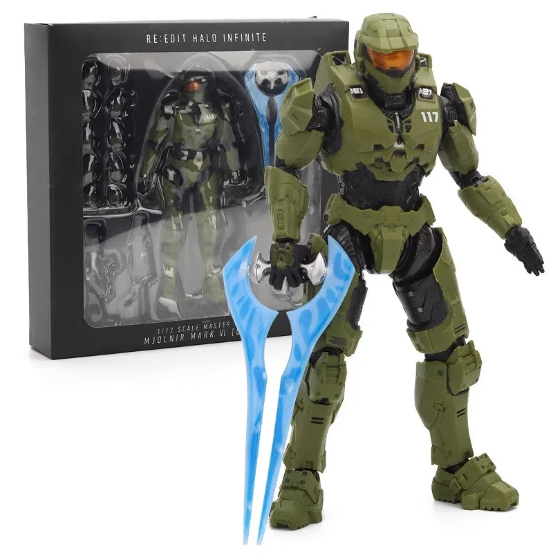 18Cm Halo Infinity Master Chief Mjolnir Mk Vi Scala 1/12 17.5Cm 6 "Action Figures Re: Edit Gen.3 117 Ko 1000 Model Doll Toys For
