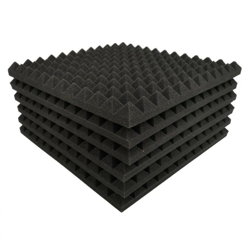 

48 Pack Pyramid Shape Soundproof Foam Sound Proof Padding Treatment Panel For Echo Bass Insulation
