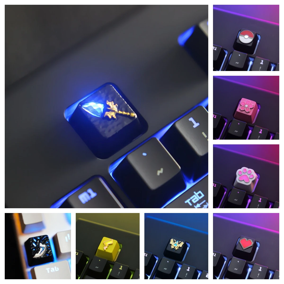 Dstresssunshine-Capuchons de clavier en métal ESC, alliage d'aluminium, Sakura Pokeball, Cat Paw R4, recommandé pour les instituts stéréoscopiques