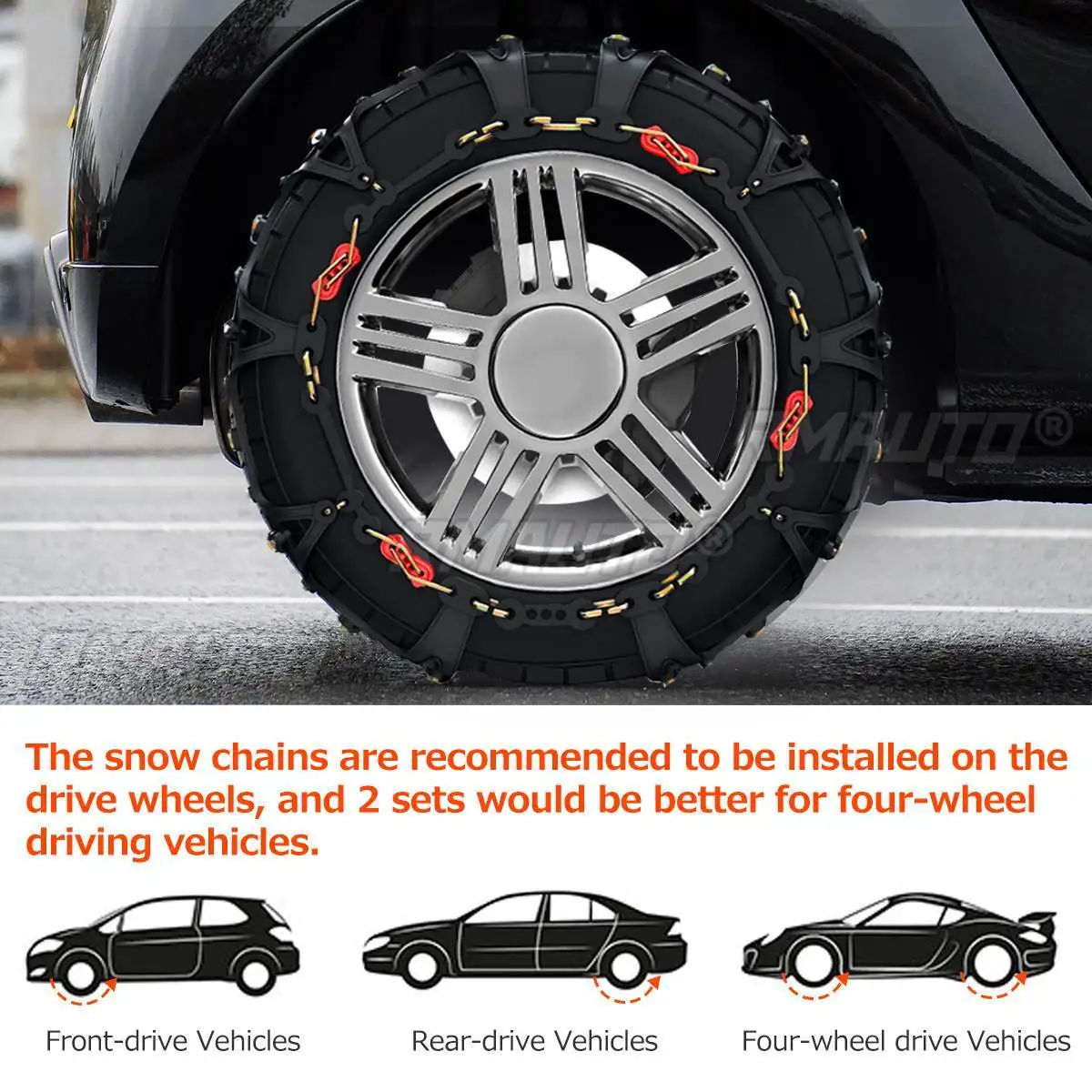 Tire Snow Chains Winter Off-Road Tire Chain for Cars SUV Truck on Snow Ice Anti-Skid Belts Tyre Chain Car Accessories