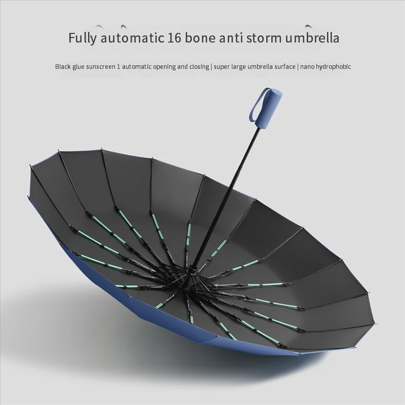 Automatic Umbrella 32 bones fully automatic umbrella for women 16 bones double keels plus enlargement for men