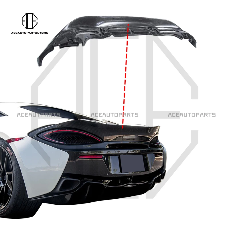 

V Style Dry Carbon Fiber Rear Spoiler Tail Spoiler Rear Wing Body Kit For Mclaren 540C 570S 570GT Coupe Spyder