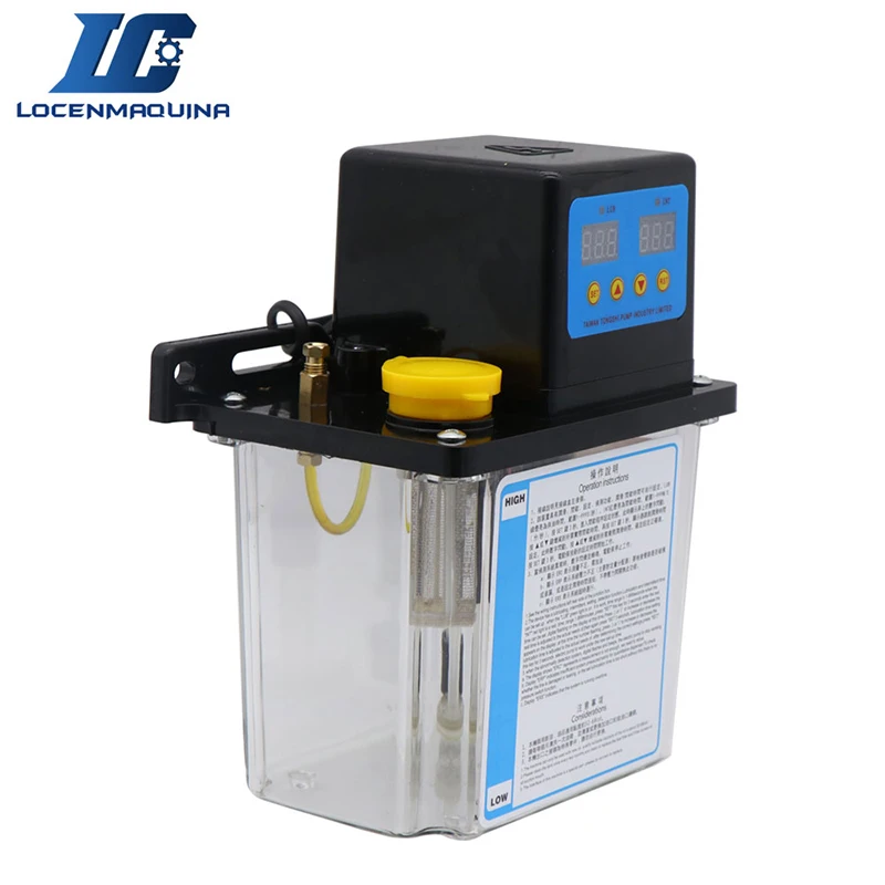 1.2L 2L 220V CNC Automatic Lubrication Oil Pump Electronic for Guideway Slider Interval Time Adjustable