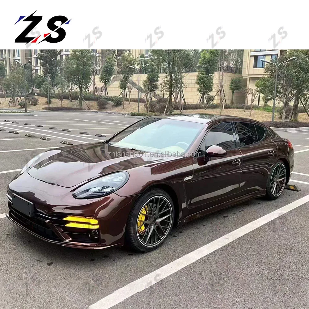 ZS for Porsche Panamera 970 2010-2016 Upgrade 971 New Facelift Bumper Lip Rear Diffuser Car Kit Assembly Body Parts Body Kit