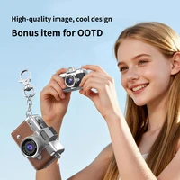 Retro Style Mini CCD Camera with 180° Flip Screen Neck Strap Design Portable Sports Camera for Kid Outdoor Travel Photography - Image 3