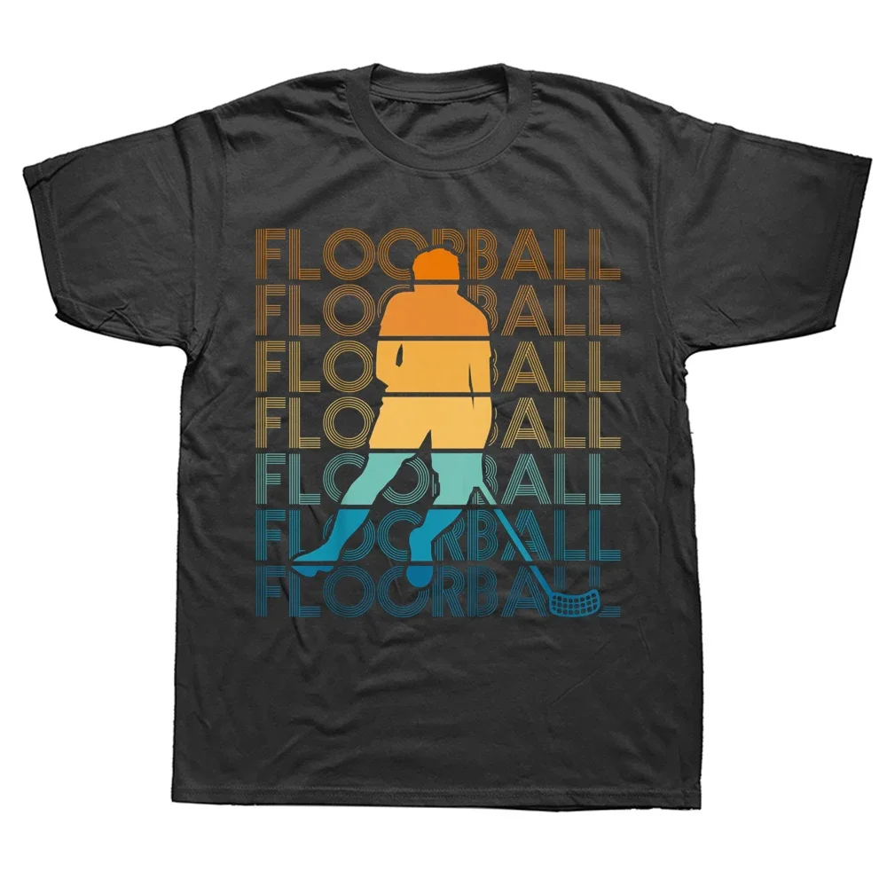Lustige Floorball Spieler Retro T Shirts Grafik Baumwolle Streetwear Kurzarm Geburtstag Geschenke Sommer Stil T-shirt Herren Kleidung