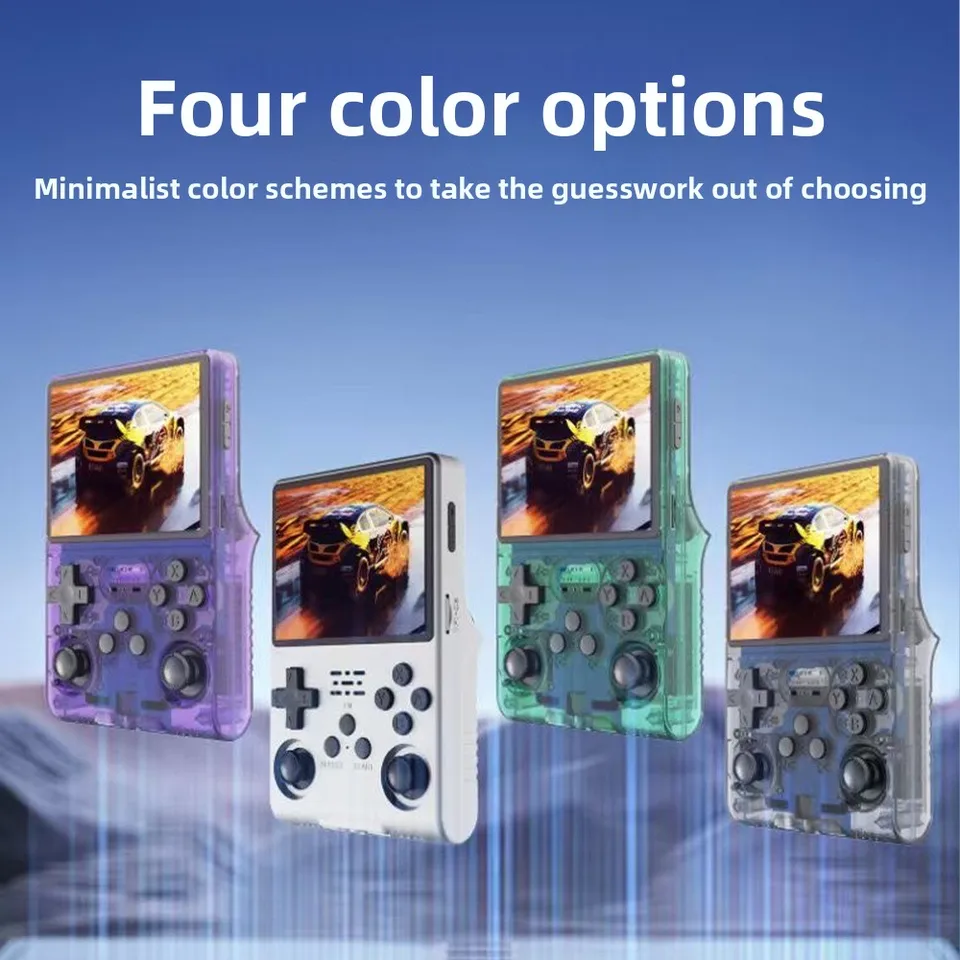 R40S Pro Retro Gaming Console 3.5-Inch IPS Screen,30000+ HD Games Handheld Game Console,3800mAh Rechargeable With 256GB_voghion.com