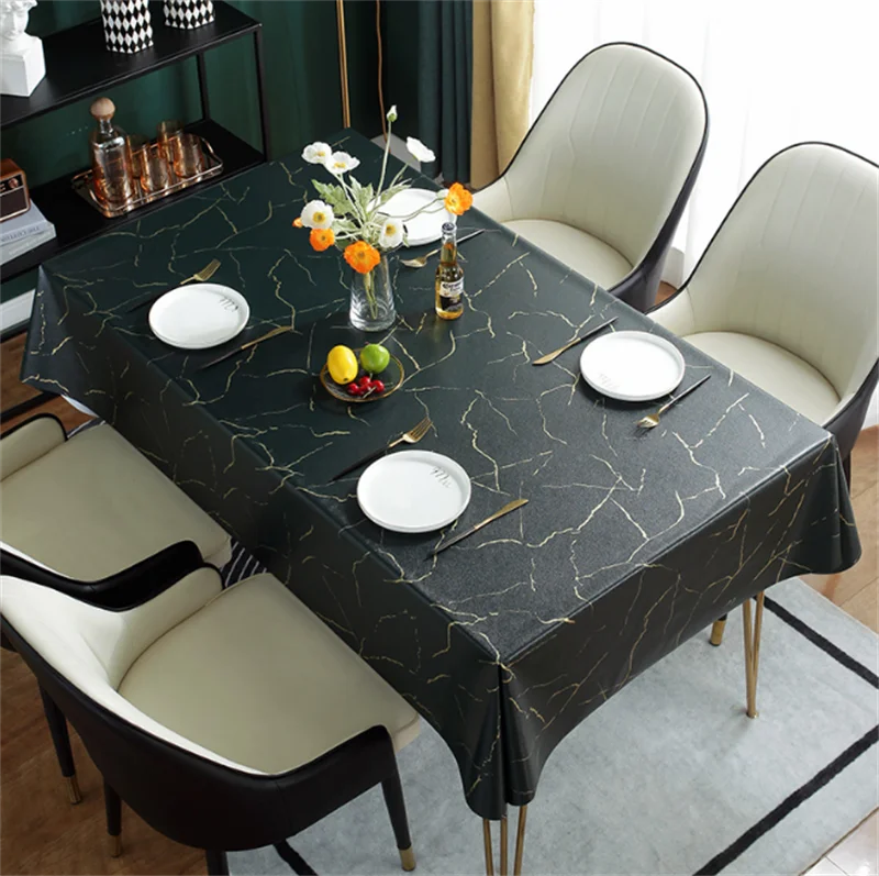 

Marble pattern Table Cover Tablecloth Rectangular Waterproof Coffee Table Cloth for Dining Table Wedding Decora table linen