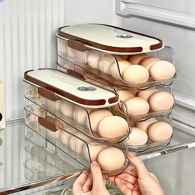 1PCS Sliding Egg Organizer 1