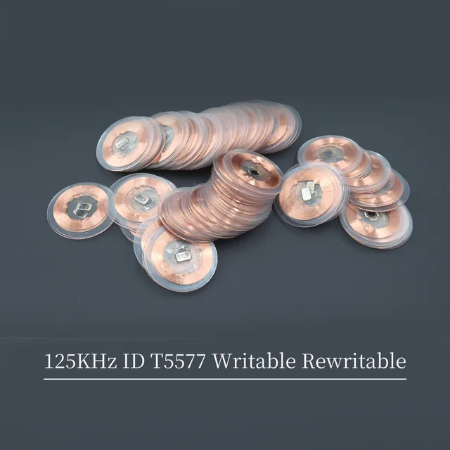 T5577 Rewritable Smart Chip Tag 125khz Cloning Badge Rfid Copy Token Id Card Em4305 Proximity Key 25MM Coin Card 2