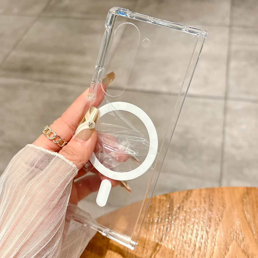 MagSafe Transparent Shockproof Wireless Charging Phone Case