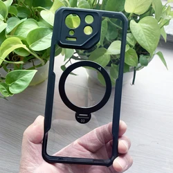 Xundd Magnetic Shockproof Phone Case with 360 - Degree Rotating Ring Holder for Asus ROG Phone 9 Pro (Black)