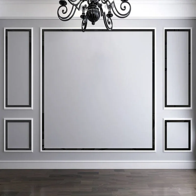 6 colors Mirror Wall Sticker 3D Home Decor Waist Line Ceiling TV background Art Wall Stickers self adhesive strips Waterproof