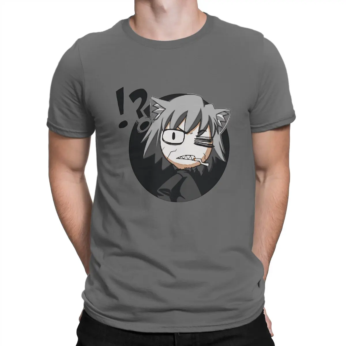 

Футболки WTF для мужчин Neco Arc повседневные хлопковые футболки Crewneck футболки с коротким рукавом топы с принтом