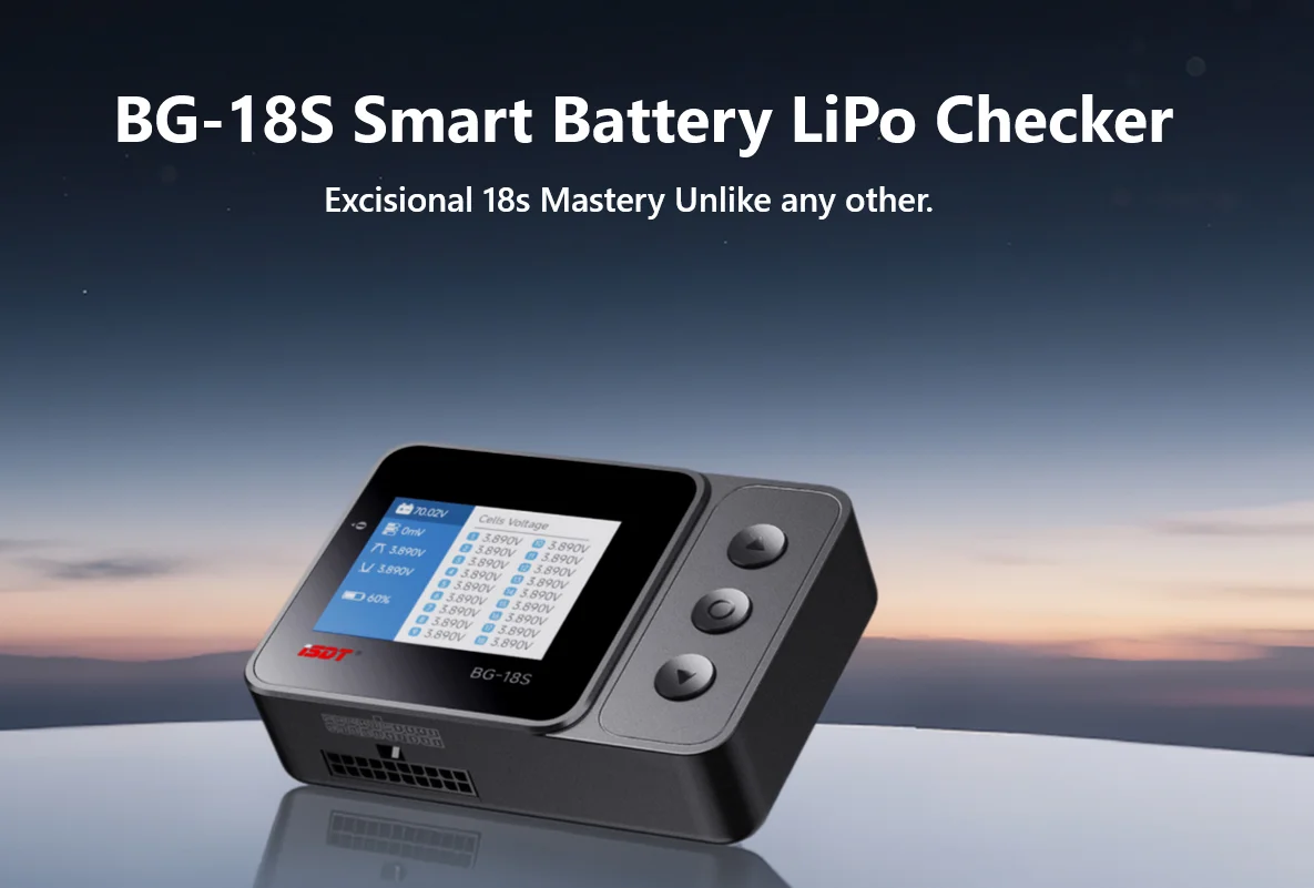 ISDT BG-18S Smart Battery Lipo Checker Детектор литиевых батарей поддерживает несколько типов батарей LiPo/LiFe thumbnail 4