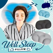 Oreiller ergonomique en mousse 3D pour dormir bien, Support de cou rond en forme de papillon, pour détendre le dos