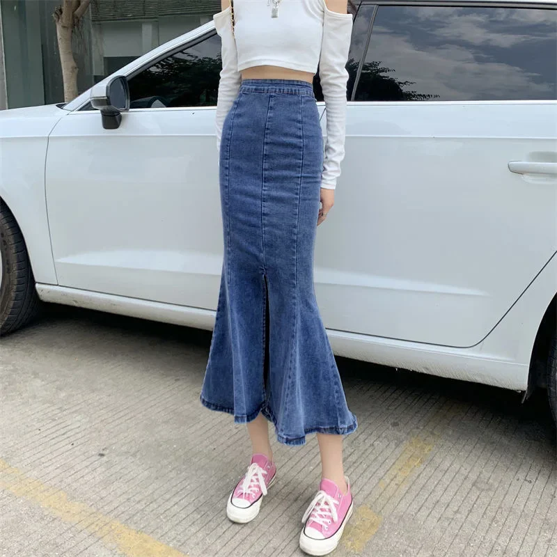 Denimfish   ̽Ʈ  Ʈġ Bodycon ĿƮ ο  Ÿ ̵  ߰  Siouhet Boosts Shape