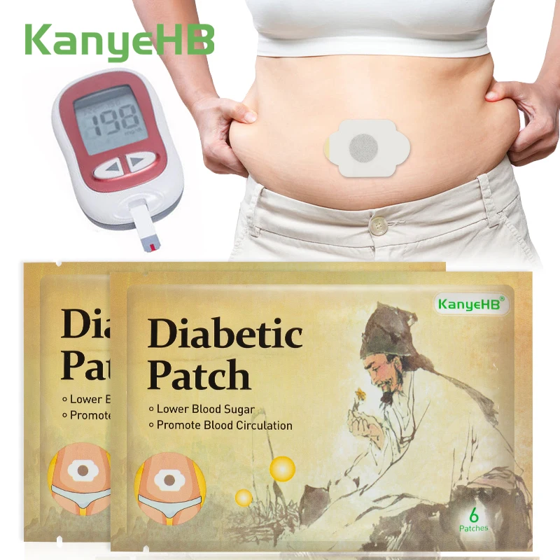 

12Pcs=2Bags Diabetes Patch Medical Plaster Stabilizes Blood Sugar Level Balance Blood Glucose 100% Natural Herbal Sticker A602