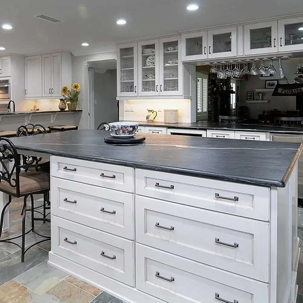 Modern Home Furniture Solid Cherry Wood White Kitchen storage cabinet set