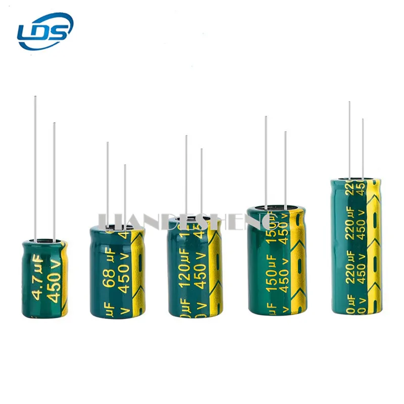 Condensatori Elettrolitici In Alluminio Da 10 Pezzi 450V 4.7/6.8/10/22/33/47/68/100/120/150/180/220/820Uf Condensatori Elettrolitici A Lunga Durata