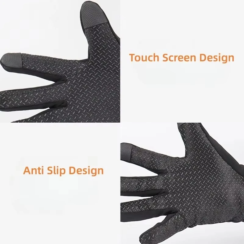 DIZETION Winter Gloves Women Men Ski Gloves Liners Thermal Warm Touch Screen Perfect for Skiing 4