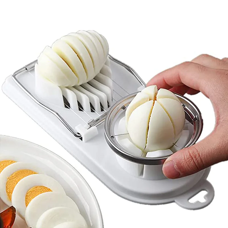 HouseholdStainlessSteelEggCutterMultifunctionalEggHolderTwoin