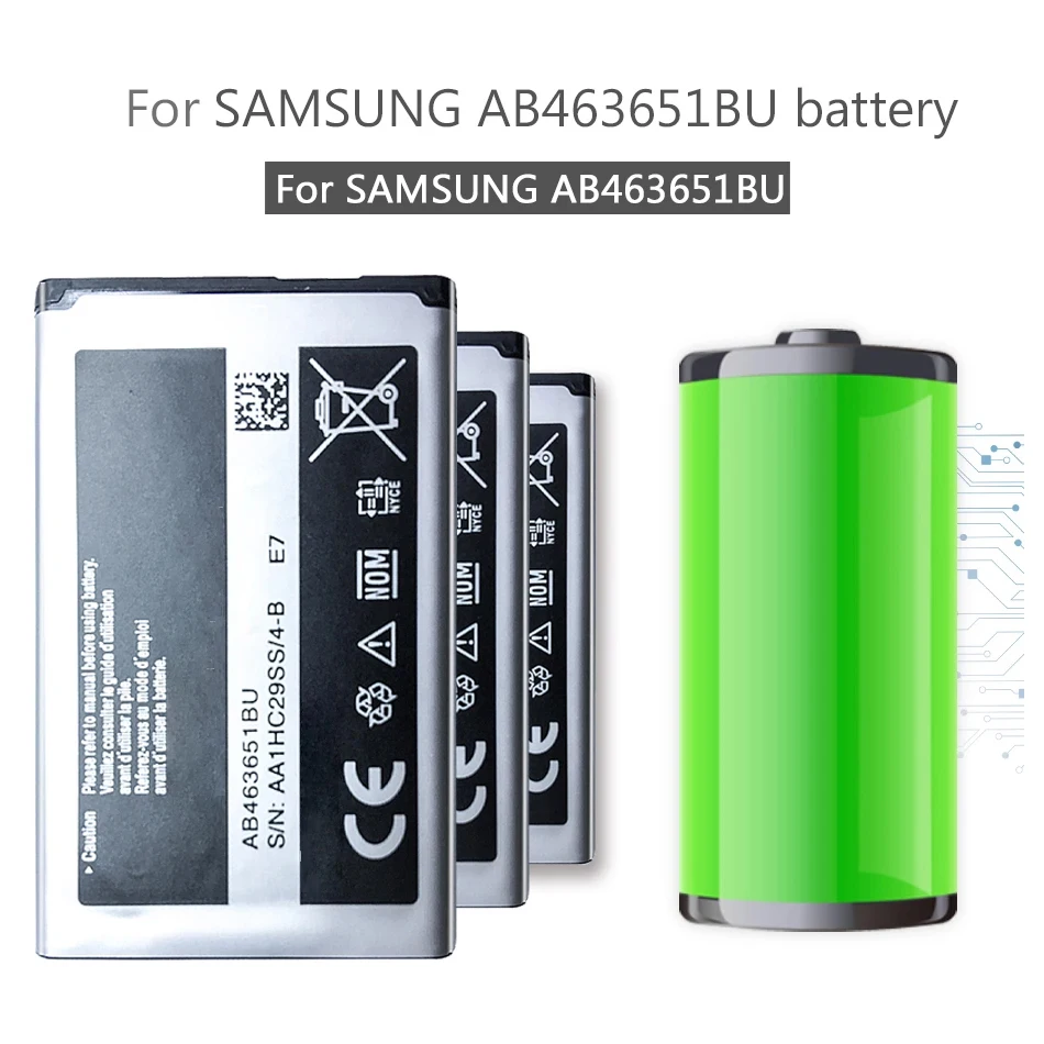 AB463651BC AB463651BE AB463651BU Battery For Samsung W559 S5620I S5630C C3200 F339 S5296 C3322 GT-C3530 S5610 with Track Code