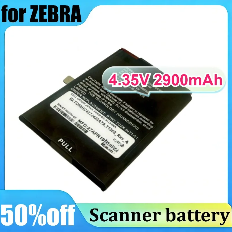 TC20 TC25 BT-000334 4.35V 2900mAh for ZEBRA PDA Barcode Scanner Replacement Batt