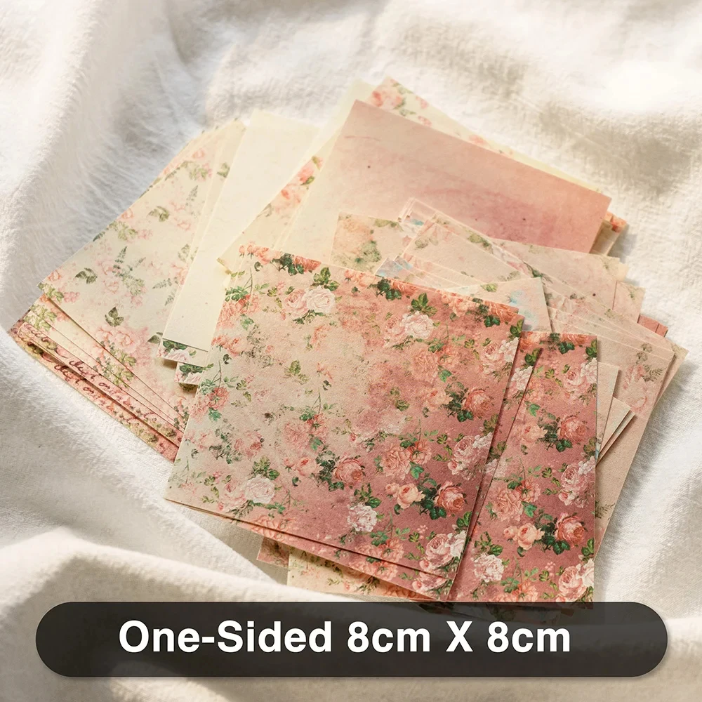 120 Sheet Rustic Shabby Flower Scrapbook Paper Pad Chic Junk Journal Ephemera Floral Craft Paper Backdrop Scrapbooking Material - 5