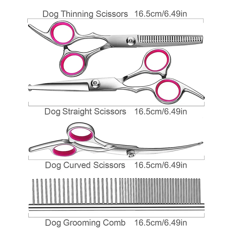 Dog Grooming Scissors Dog Grooming Scissors Kit Professional with Safety Round Tips For Dogs Cat Pet At Home
