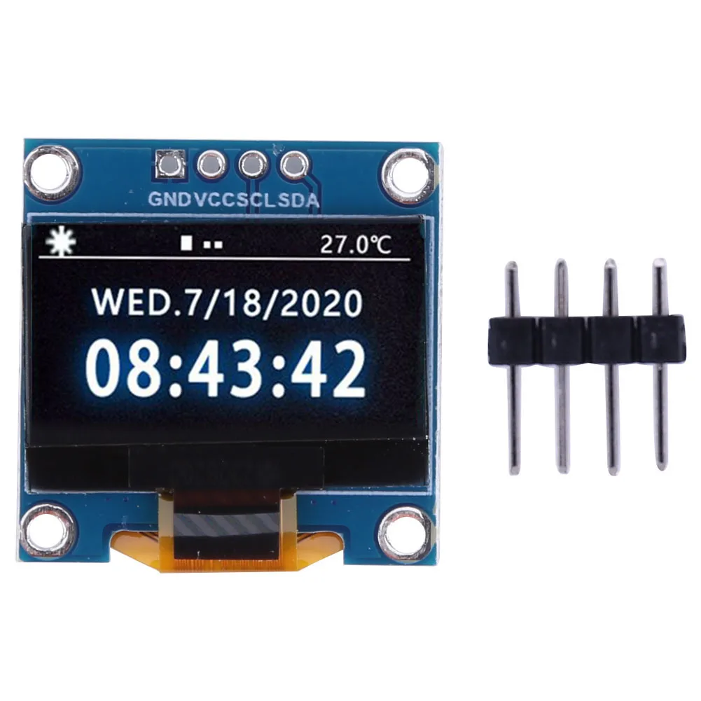 아두이노 라즈베리 파이 BBC용 직렬 포트 스크린 모듈, OLED LCD LED 디스플레이 모듈, 0.96 인치, 4 핀 IIC 3.3-5V SSD1315 드라이브, 128x64
