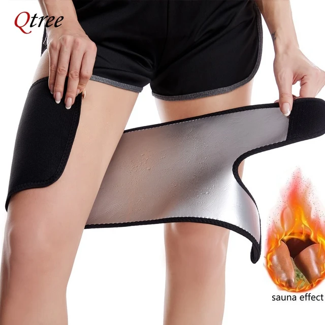 Qtree Slimming Leg Shaper Sauna Sweat Thigh Trimmers Warmer Shaping Legs  Belt Fat Burning Wraps Thermo