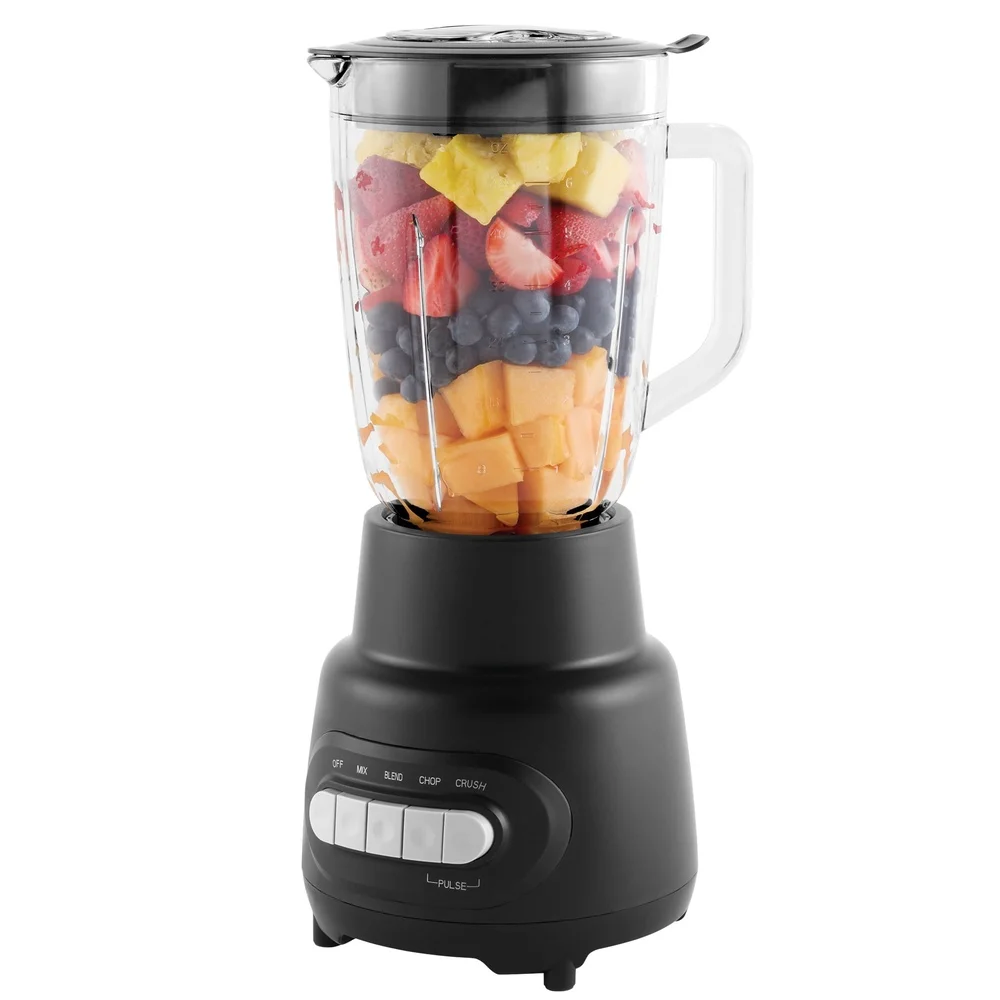 5-Speed Blender with 48oz Glass Jar & Stainless Steel Blades 2