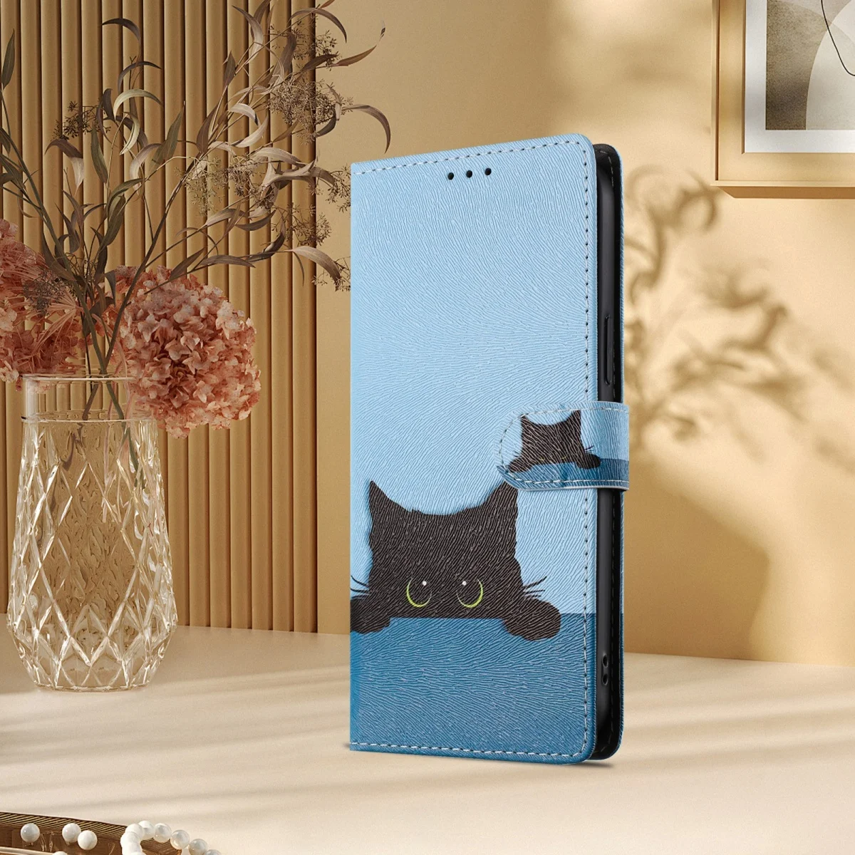 Luxury Leather Flip Wallet Case with Magnetic Stand and Card Holder