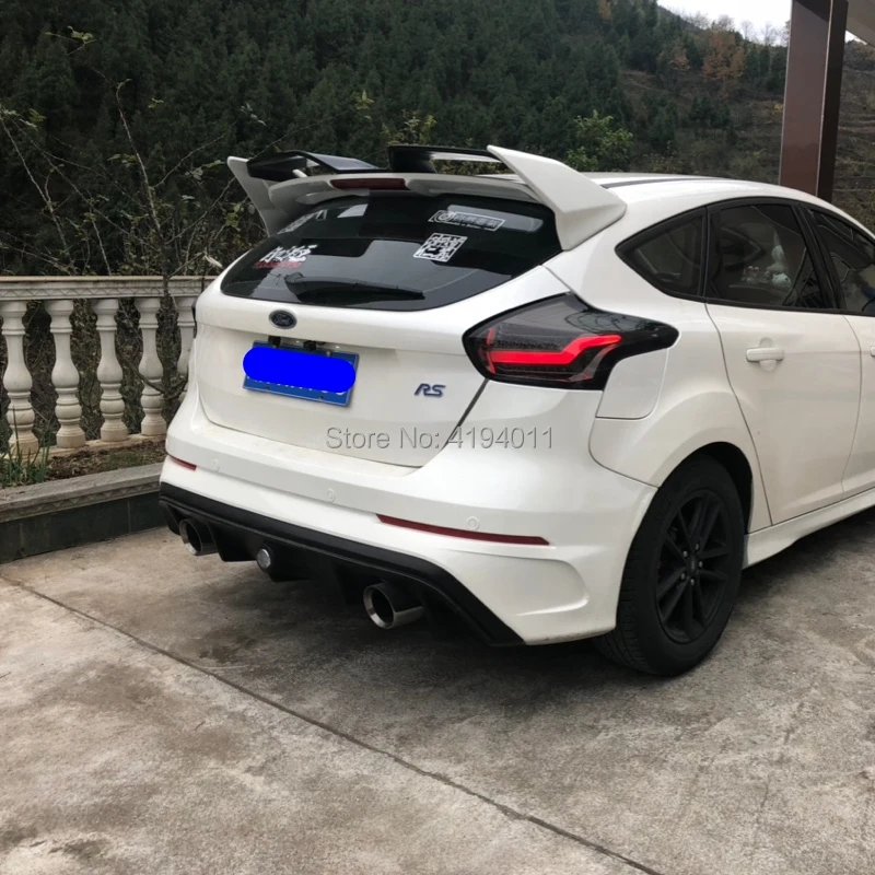 

Неокрашенный спойлер MONTFORD из АБС-пластика для заднего багажника, крыла, заднего багажника, Стильный автомобильный спойлер для Ford Focus 2015, 2016, 2017