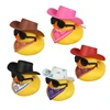Summer Swimming Ring Yellow Rubber Duck Cute Cowboy Hat Duckies Children's Pool Duck Toys 2
