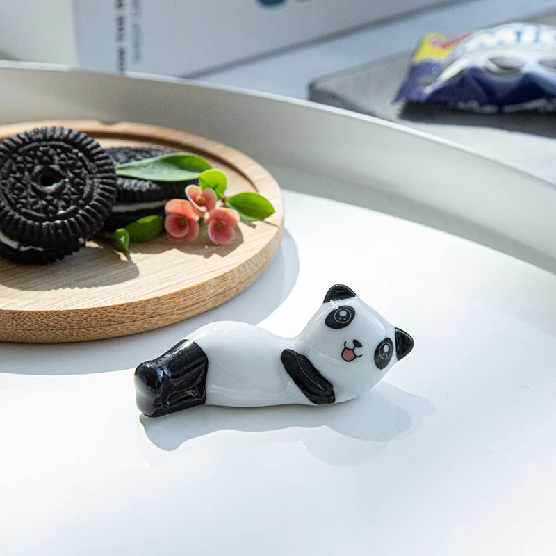 Ceramic Chopsticks Rest Cute Cartoon Panda Chopsticks Pillow Holder Rack  Tableware Care Kitchen Gadget Table Accessories - AliExpress