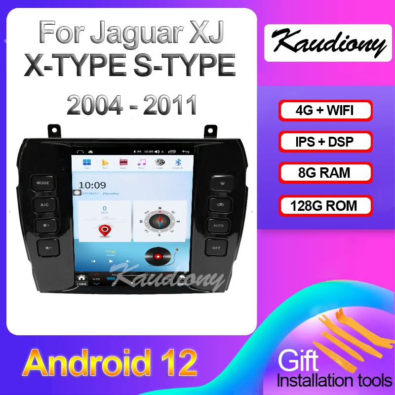 Kaudiony Tesla Style Android 12 per Jaguar XJ X TYPE S TYPE lettore DVD