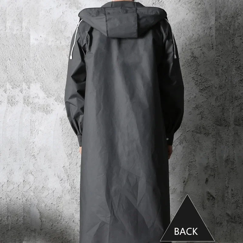 Fishing Poncho Waterproof Men Raincoat Windproof Hood Biker Resistant Coat
