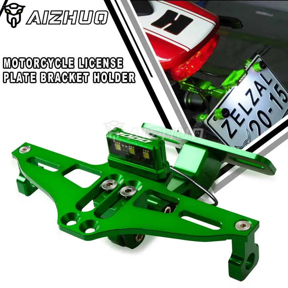 

Motorcycle License Plate Holder Bracket Kit Tail Tidy Fender For KAWASAKI Z 1000 2007-2016 2008 2009 2010 2011 2012 2013 2014 15