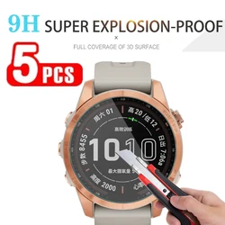 5 - Pack Tempered Glass Smart Watch Screen Protectors - Anti - Scratch Protection - 5 pcs (For Garmin Fenix 7X)