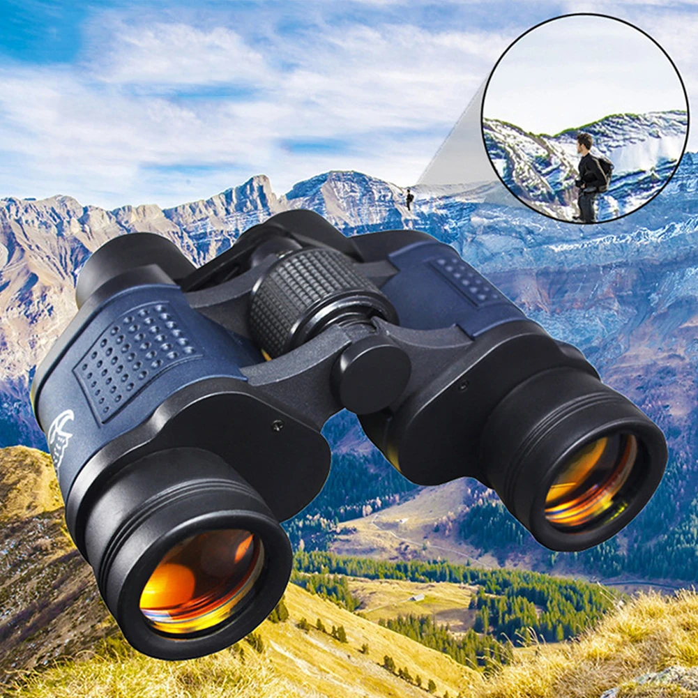60x60 Portable Binoculars Long Range Telescope HD High Power Telescope for Bird Watching Travel Hunting Football Games