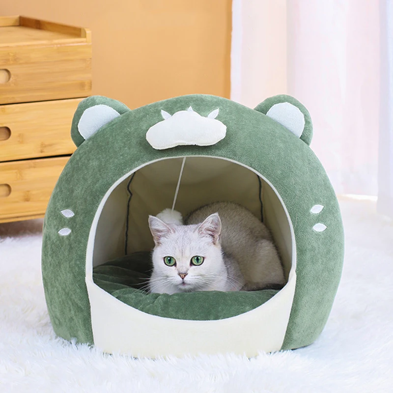 

Sweet Cloud Cat Bed Comfort Warm Kitten Cave House Pet Basket Lounger Cushion Puppy Tent Mat Plush Cats Bed For Nest Supplies