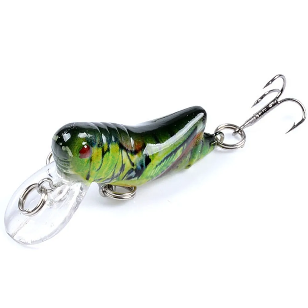 3.5g Grasshopper Lifelike 45mm Minnow Hard Baits Artificial Swimbaits  Insect Bionic Fishing Lure Flying Wobbler Lure