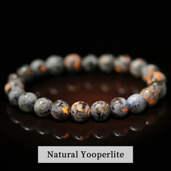 Natural Stone Beaded Bracelet with Amethyst and Tiger Eye Crystals - Reiki Healing Jewelry Gift (8mm)