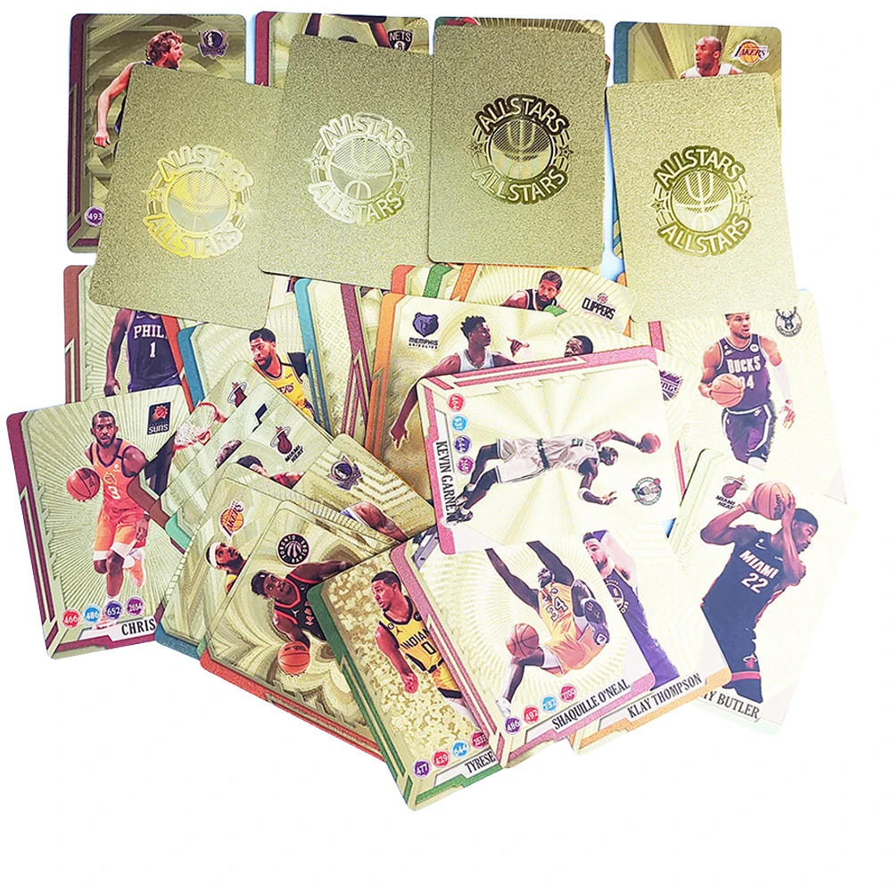 55Pcs Ballsuperstar Gold Card Star Limited Edition Signature Series Trading Basketball Player Card Children's Fan Gift Pack